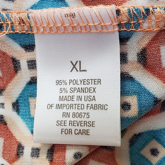 Roz And Ali Womens Sleeveless Blouse Size XL Peekaboo Front Stretch Tunic Length - Picture 8 of 10